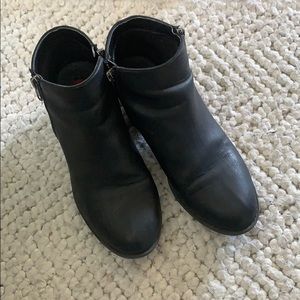 Black Booties with Zippers